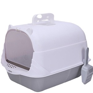 Bac à litière pour chat entièrement fermé, extra large, avec design anti-éclaboussures pour chats - Product Image 3