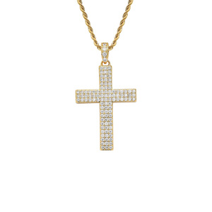 Позолоченное колье в стиле хип-хоп из нержавеющей стали - Product Image 2