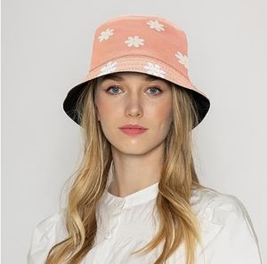 Unisex Beach Sun <b>Hat</b> Floral Print Double Side Wear <b>Reversible</b> Breathable Cotton <b>Bucket</b> <b>Hat</b> - Product Image 2