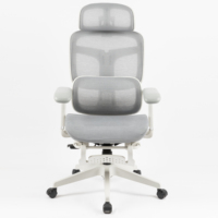 Luxe Confortable 360 °   Chaise de bureau ergonomique de direction avec accoudoirs, entièrement en maille et repose-pieds