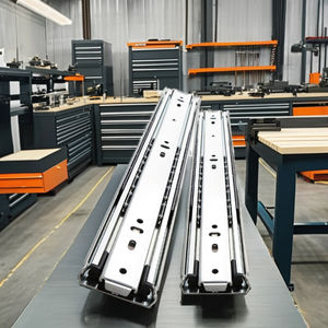 Glissière de tiroir à roulement à billes robuste OEM 53mm Glissière de canal télescopique <span class=keywords><strong>pour</strong></span> meubles armoires <span class=keywords><strong>pour</strong></span> cuisine salle à manger en plein air - Product Image 2