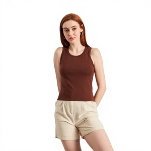 Oferta de Verano: Camiseta sin Mangas para Mujer, Corte Ajustado, Informal, Ligera, Tejido Elástico, Múltiples Colores y Tallas, Fabricante OEM - Product Image 1