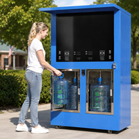 Máquina Expendedora de Agua de Doble Gabinete con Tarjeta IC, Dispensador de Agua Mineral Pura para Áreas Residenciales