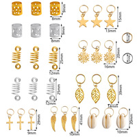 DIY Perruque Stand Hair Extension Tools Perles en plastique Anneau Star Shell Snowflake Leaf-Emballé dans un sac