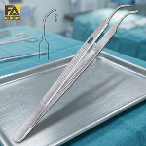 Pinces à tissus Stevens 1x2 à dents courbées pour la chirurgie générale, instrument manuel certifié CE, classe I - Product Image 3
