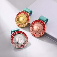 Trophée de médaille en métal de tennis personnalisé en alliage de zinc rotatif avec médaille de balle de tennis sportive Logo personnalisé avec médaille de ruban