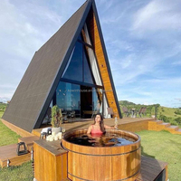 30qm einzigartiges Design Chalet mit Hochbett vorgefertigte Kabine im Wald ein Rahmen haus in Spanien