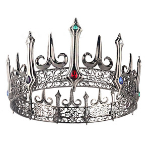 Birthday Party Tiara Men Vintage <strong>Crown</strong> Diamond Metal Crystal <strong>Kings</strong> Full Round <strong>Crown</strong> GAME of THRONES - Product Image 3