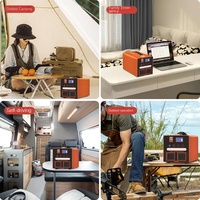 Station mobile au lithium-ion à onde sinusoïdale pure 600W 400Wh 2000W 220V, charge d'urgence portable, camping, énergie multifonctionnelle