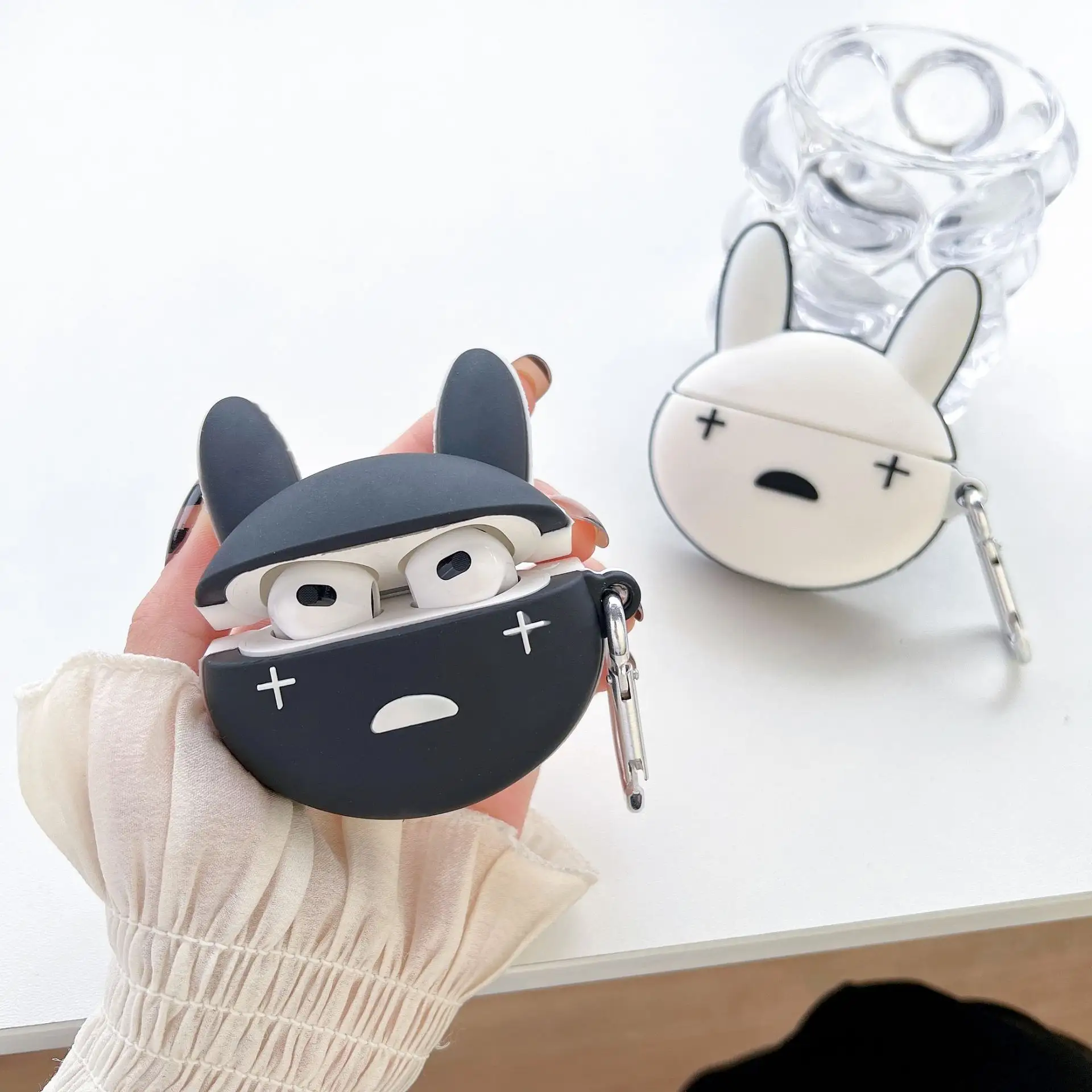 かわいい動物3Dデザインウサギパンダ第2世代第3世代エアポッド用イヤホンカバーケースAirPods 1 2 3 for Airpods Pro