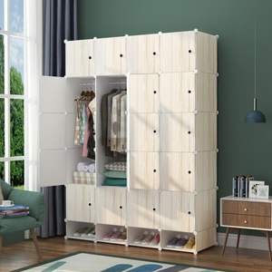 신상품 인기 판매 6도어 플라스틱 DIY 가구 수납 접이식 아기 귀여운 유아용 분해 가능한 데우바 플라스틱 휴대용 옷장 - Product Image 2