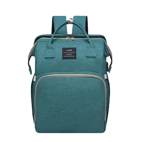 Fábrica personalizada mochila impermeável portátil, berço dobrável multifuncional, grande capacidade fralda saco