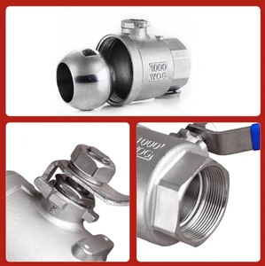 Vanne à boisseau sphérique en acier inoxydable 304, 2 pièces, filetage femelle, 1/2" 3/4" 1" DN15-25, pour eau/huile/gaz - Product Image 3