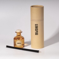 Diffuseur de parfum en verre ambré de luxe prêt à l'emploi de 100 ml avec un design unique pour la maison