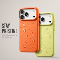 Coque en silicone liquide premium Ruite pour iPhone 18 17 Pro Max, sensation peau de bébé, avec aimant et bouton caméra IA