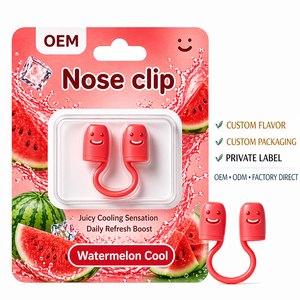 Clip Nasal de Silicona Portátil con Aroma a Menta y Uva, Inhalador Nasal Refrescante, Clip con Aroma Nasal Personalizado de Marca Privada OEM - Product Image 1