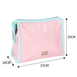 กระเป๋าเครื่องสำอางแบบพกพาสำหรับผู้หญิง ทำจากผ้า RPET ทนทาน พร้อมซิปปิด สำหรับใส่ของใช้จำเป็นระหว่างเดินทาง - Product Image 6