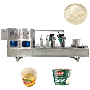 Multi-Function Food Tray Potato Powder Cup Automatic Plastic Box Packing And Sealing Machine