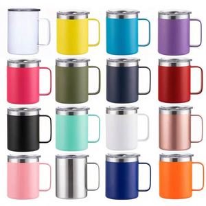 12oz Double Wall Stainless Steel Travel Coffee <b>Mug</b> Termos De Agua Gym Steel Vacuum Insulated Travel <b>Mug</b> With Handle - Product Image 6