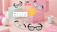 Lunettes optiques intelligentes GL15-6 AI, traduction en temps réel, étanches IP67, charge magnétique, multi-contrôleurs, batterie 100HM, élégantes