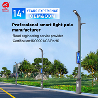 Poteau d'éclairage extérieur intelligent en aluminium Flying Lighting personnalisé 6M-12M avec système cloud IoT intelligent 2700-6500K Couleur