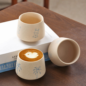 Vendita all'Ingrosso di Nuove Tazze da Tè di Qualità, Tazze in Ceramica Dipinte a Mano con Motivo di Palme, Tazze da Caffè in Stile Tropicale Mediorientale - Product Image 2