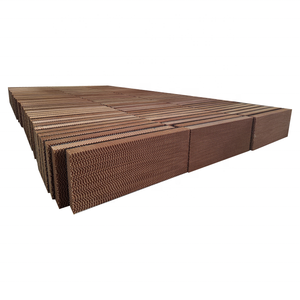 Almohadilla de enfriamiento por evaporación de muestra gratis para granjas porcinas, planta industrial, ganado, Color marrón, precio de fábrica, revestimiento negro - Product Image 4