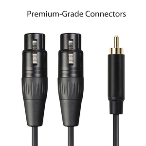 Câble de raccordement audio Yinyu AC066M double micro <span class=keywords><strong>XLR</strong></span> femelle vers <span class=keywords><strong>RCA</strong></span> pour table de mixage, carte son, enceinte active - Product Image 5