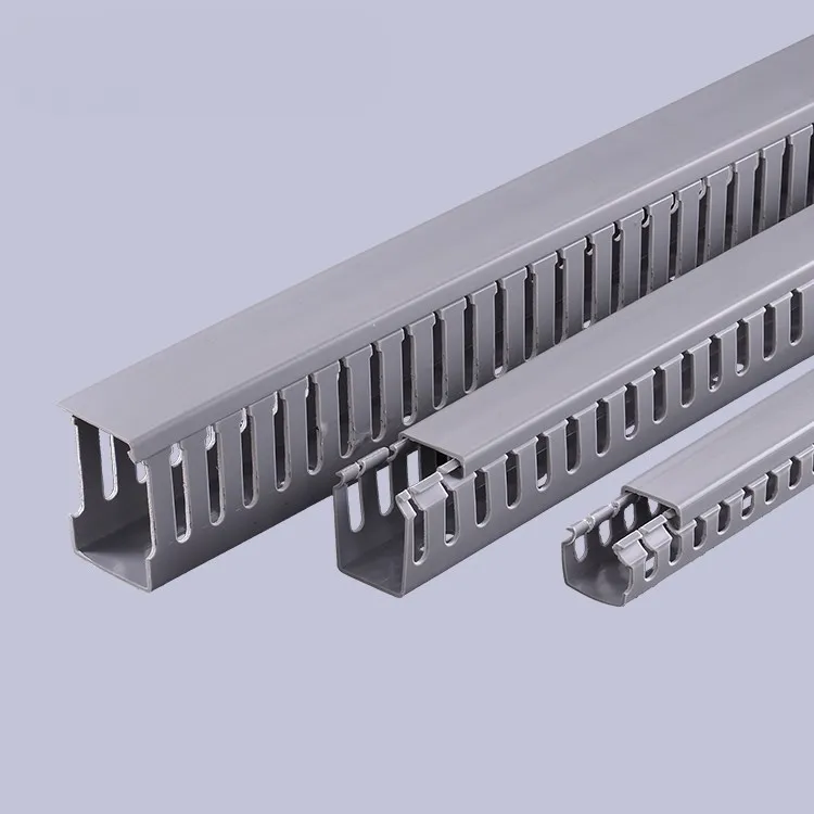 Aanpasbaar Alle Maten 40X40 Pvc Sleufkabel Trunking Systeem/Open Slot Draad Duct Zwart