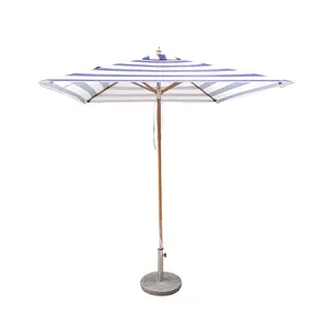고품질 2 미터 사각 옥외 양산 우산 4 뼈 상시 우산 별장 정원 세대 센터 기둥 우산