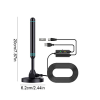 Productos para el hogar inteligente Antena digital HD Amplificada para interiores DAB de alta ganancia con amplificador de refuerzo VHF/UHF