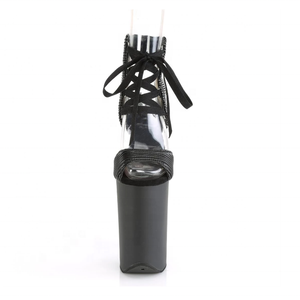<span class=keywords><strong>Sandali</strong></span> Rncksi con plateau <span class=keywords><strong>neri</strong></span> in PU da 23 cm, con punta aperta e cinturino alla caviglia, <span class=keywords><strong>tacco</strong></span> <span class=keywords><strong>sottile</strong></span>, suola in plastica, per aumentare l'altezza, adatti a tutte le stagioni - Product Image 2