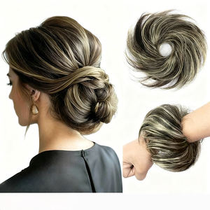 <span class=keywords><strong>Chignon</strong></span> en cheveux humains, postiche en queue de cheval, mèches de cheveux brésiliennes, <span class=keywords><strong>chignon</strong></span> pour femmes, chouchous, chignons, extensions de cheveux humains réels - Product Image 1