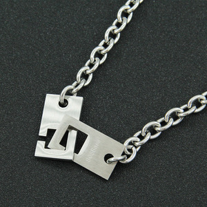 Geometric Stainless Steel Necklace, Trendy Wear and Splicing Neck Chain Neck Chain Tanjing - Product Image 3
