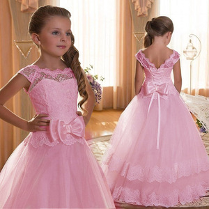 Robe de soirée élégante pour filles, brodée de dentelle, longueur ras du sol, silhouette fourreau, avec dos ajouré, idéale pour les mariages printemps/été - Product Image 3