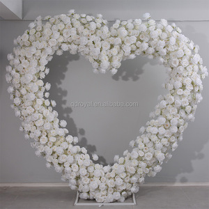 Arche de fleurs artificielles en gros, arche de fleurs en forme de cœur, arche de cœur avec des fleurs pour la décoration de mariage - Product Image 4