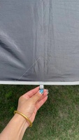 Housse de pluie pour hamac Woqi, légère, portable, en nylon ripstop, avec corde et poteau en fer, pour le camping et l'extérieur, conception imperméable