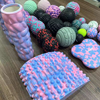Vente en gros de kits de massage fitness à domicile, couleurs personnalisées, accessoires, rouleau en mousse Eva, balle de massage