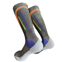 Chaussettes de compression en laine mérinos pour hommes Chaussettes à bout respirant absorbant la sueur avec anti-odeur tricotées avec logo sur le corps