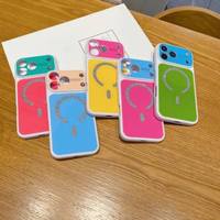 Coque magnétique tendance pour iPhone 17 16 Pro Max, protection antichoc en silicone avec aimants puissants