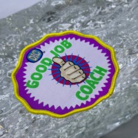 Patch tissé à crochet et boucle découpé au laser avec logo de marque recyclé personnalisé sans quantité minimale de commande