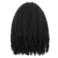 Perruques Afro Bouclées Frisées pour Femmes Noires, Bandeau Réglable, Synthétiques, Classiques, Volumineuses, Résistantes à la Chaleur, Densité 250%