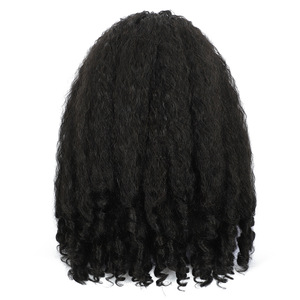 Perruques <span class=keywords><strong>Afro</strong></span> Bouclées Frisées pour Femmes Noires, Bandeau Réglable, Synthétiques, Classiques, Volumineuses, Résistantes à la Chaleur, Densité 250% - Product Image 5