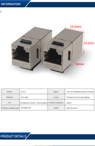 Kết nối ổn định mô-đun mạng cat6A bảo vệ toolless <span class=keywords><strong>Keystone</strong></span> <span class=keywords><strong>Jack</strong></span> RJ45 Cat6A 180 độ FTP Mạng Modular <span class=keywords><strong>Jack</strong></span> - Product Image 4