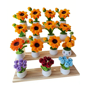 Macetas <span class=keywords><strong>de</strong></span> <span class=keywords><strong>Flores</strong></span> Artificiales Hechas a Mano con Limpiapipas Jarrey, Mini Plantas en Maceta para Decoración <span class=keywords><strong>de</strong></span> Escritorio <span class=keywords><strong>de</strong></span> Coche, Adorno <span class=keywords><strong>de</strong></span> Regalo, Mini Bonsái - Product Image 1