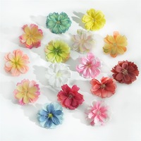 Têtes de fleurs artificielles en soie de couleurs mélangées en gros pour bricolage, fleurs pour toile de fond de mariage, mur de fleurs, décoration de fête, OEM