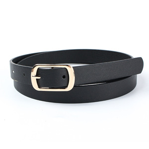 Ceinture fine en cuir PU pour femme, boucle à fermoir, noir, camel, marron, pour jeans, ceinture décorative rétro à la mode - Product Image 5