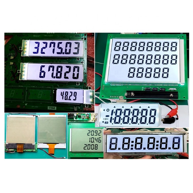 Manufacturer OEM Size Hot Sale 886 Custom LCD Display Screen Module Monochrome 7 Segments 3 4 6 7 8 10 20 Digit LCD Display