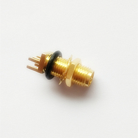 Conector hembra de placa PCB de montaje de borde, conector coaxial RP-SMA, IP67 RF