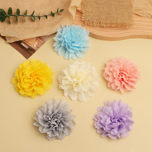 Flor de tela plisada ondulada hecha a mano de 8 cm, accesorios DIY para joyería, zapatos, sombreros, ropa, flores 3D - Product Image 1